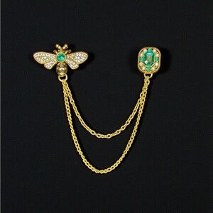 Bee Chain Tassel Pin